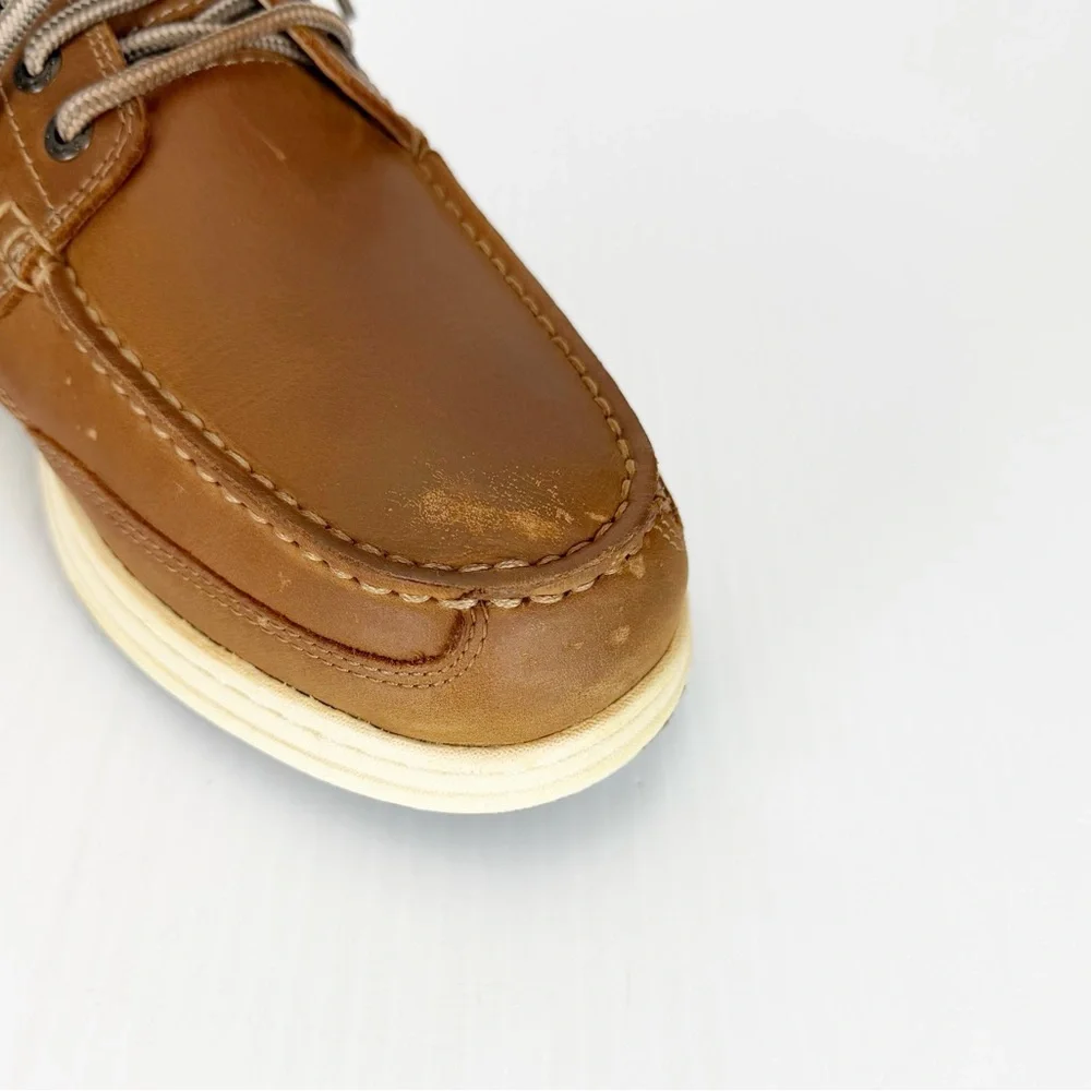 Dockers Beacon Water Stain Resistance Dark Tan Leather Boat Shoes